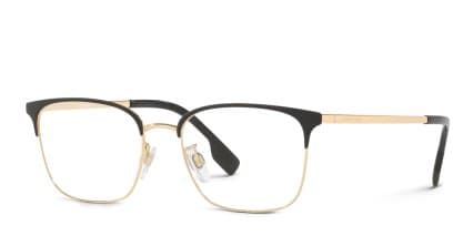 Burberry BE1338D Black, Gold glasses - Black / Gold - Angle View