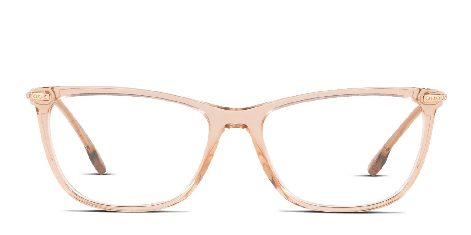【完売品】bieRce 403　GOLD FRAME　vibeca Versace VE3274B Brown , Clear Eyeglasses | Includes FREE Rx Lenses