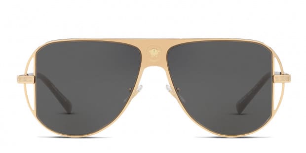 Versace VE2212 Gold Gray Prescription Sunglasses 50 Off Lenses