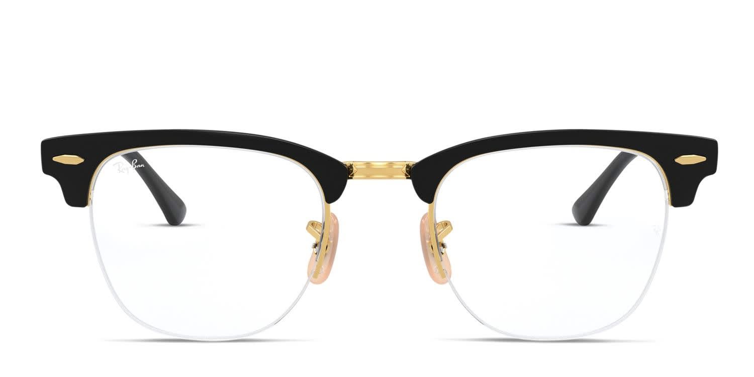 Ray-Ban RX3716VM Clubmaster Metal Black, Gold glasses - Black / Gold - Frontal View