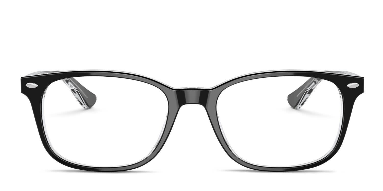 Ray-Ban RX5375 Black, Clear glasses - Black / Clear - Frontal View