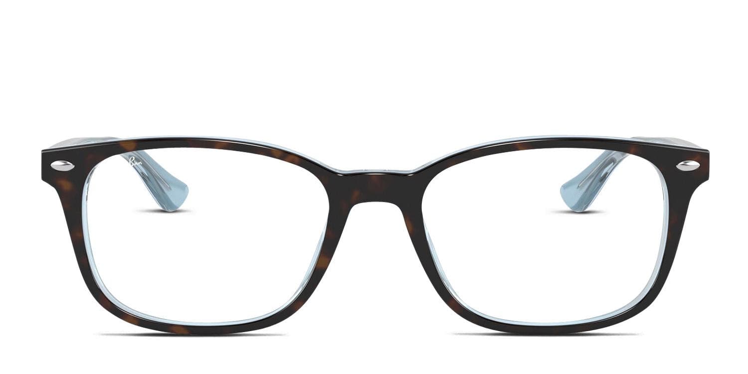 Ray-Ban RX5375 Brown, Tortoise, Blue glasses - Brown / Tortoise / Blue - Frontal View