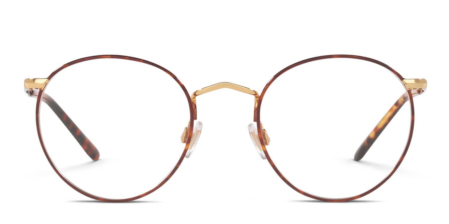 メガネ Celine Glasses Frame CL50001U 042 Gold Round Orange Celine CL50001U Orange/Gold Eyeglasses | Includes FREE Rx Lenses