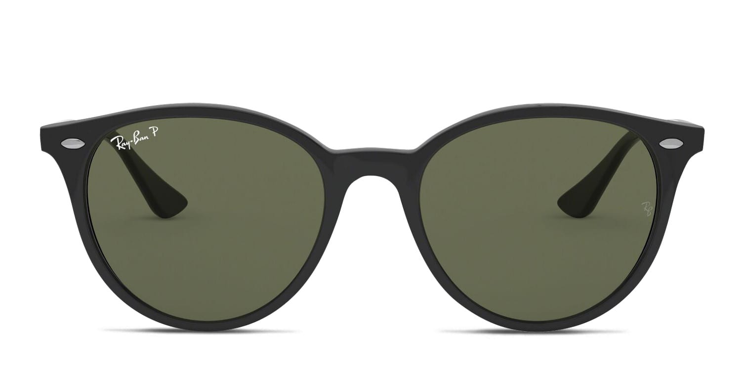 Ray-Ban RB4305 Black, Green glasses - Black / Green - Frontal View
