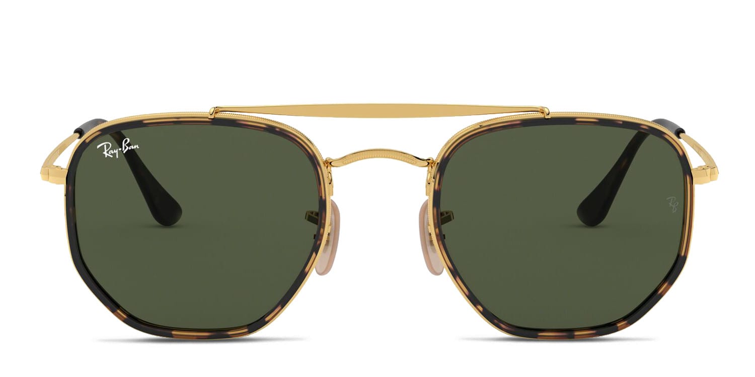 Ray-Ban RB3648M The Marshal II Tortoise/Gold/Green Sunglasses