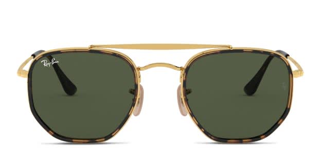 Ray-Ban RB3648M The Marshal II Tortoise/Gold/Green Sunglasses