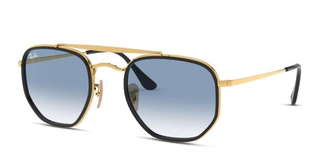 アイリッシュ② 2本 Ray-Ban RB3648M The Marshal II Black/Gold Sunglasses