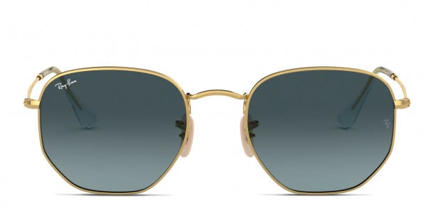 Gold frame ray ban sunglasses discount