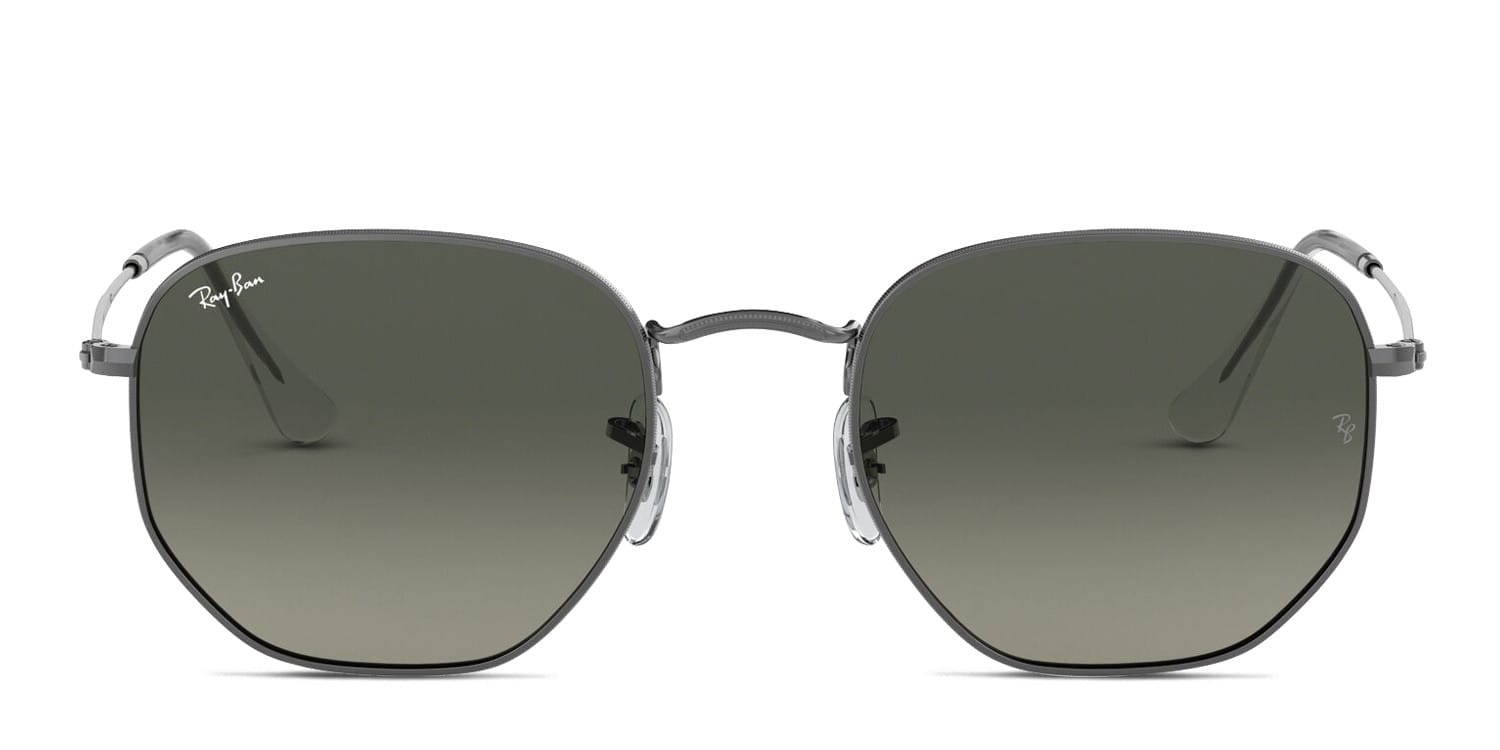 Ray-Ban RB3548N Hexagonal Gray , Gunmetal glasses - Gray / Gunmetal - Frontal View