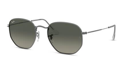 Ray-Ban RB3548N Hexagonal Gray , Gunmetal glasses - Gray / Gunmetal - Angle View