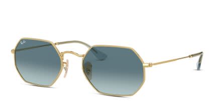 Ray-Ban RB3556N Blue , Gold , Gray glasses - Blue / Gold / Gray - Angle View
