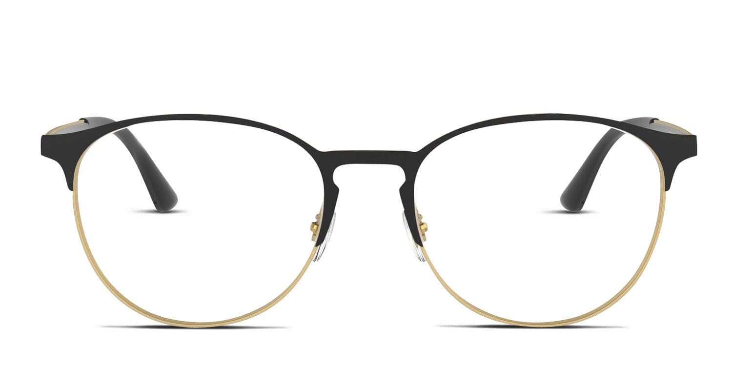 Ray-Ban RX6375 Matte Black/Gold Eyeglasses | Includes FREE Rx Lenses