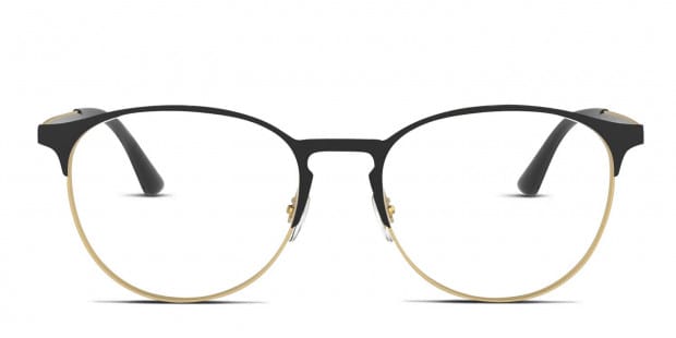 Ray-Ban RX6375 Matte Black/Gold Eyeglasses | Includes FREE Rx Lenses