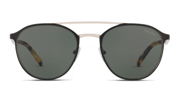 Prada PR 62TS Black Green Prescription Sunglasses 50 Off Lenses