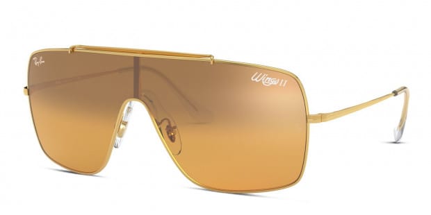 Ray Ban RB3697 Wings Ii Gold Orange Silver Prescription Sunglasses 50 Off Lenses