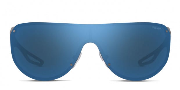 Prada PS 61US Blue Gunmetal Prescription Sunglasses 50 Off Lenses