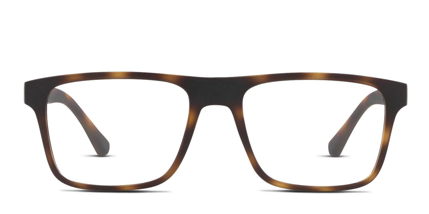 Emporio Armani EA4115 w/Clip-On Brown/Tortoise glasses - Brown / Tortoise - Frontal View