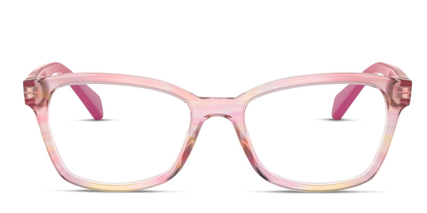Ray-Ban RY1591 Kids Pink, Yellow, Clear glasses - Pink / Yellow / Clear - Frontal View