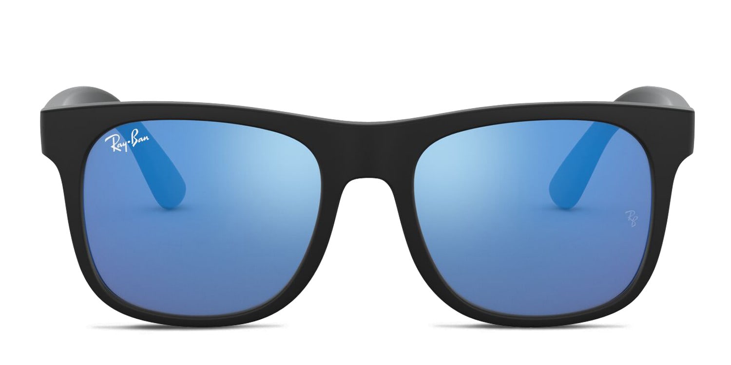 Ray-Ban RJ9069S Kids black , gray frame with blue mirrored lenses