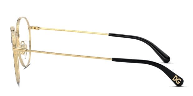Dolce & Gabbana DG1322 Black/Gold Eyeglasses | Includes FREE Rx Lenses