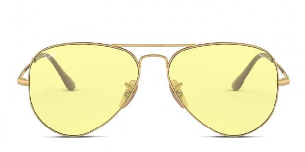 Ray Ban RB3689 Gold Yellow Prescription Sunglasses 50 Off Lenses