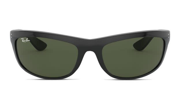 Ray-Ban RB4089 Balorama black frame with green lenses. Lenses