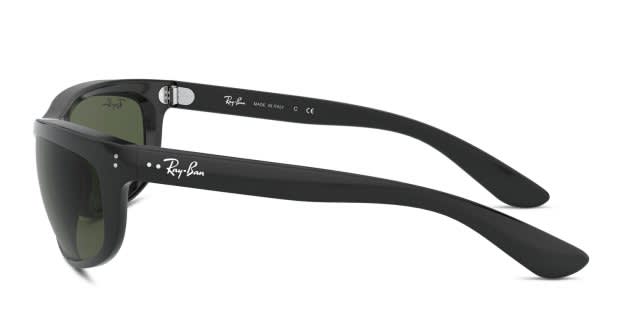 Ray-Ban RB4089 Balorama black frame with green lenses. Lenses