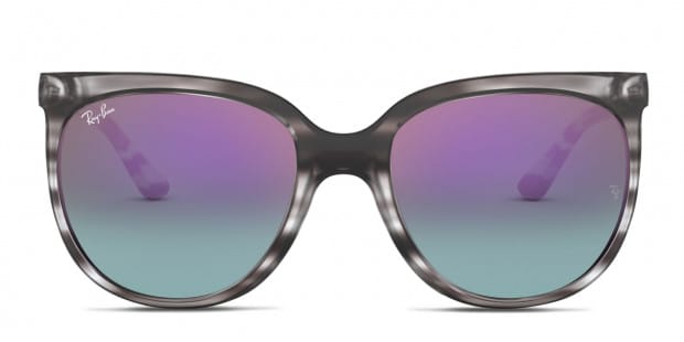 Ray Ban RB4126 Cats 1000 Blue Gray Multicolor Tortoise Prescription Sunglasses 50 Off Lenses
