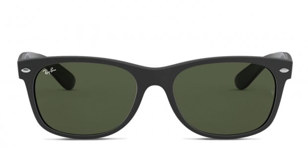 Ray Ban RB2132 New Wayfarer Matte Black Green Sunglasses