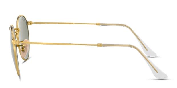 Ray-Ban 3447 Round Metal Gold/Green/Clear Sunglasses