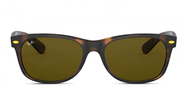 Ray Ban RB2132M New Wayfarer Brown Tortoise Yellow Sunglasses