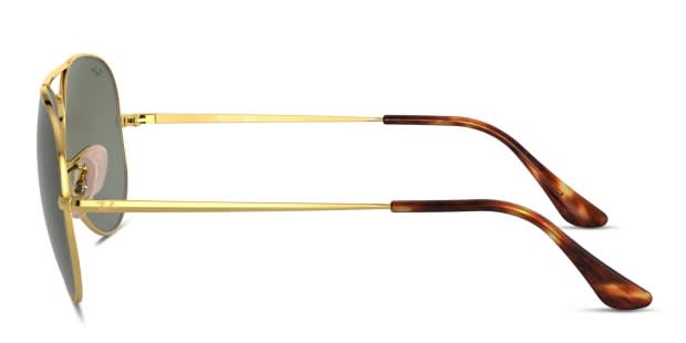 Ray-Ban RB3689 Gold , Green Prescription Sunglasses - 50% Off Lenses