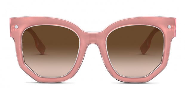 Burberry★素敵！Oversized Brown w/pink Gradient Sunglasses Burberry™ BE4379D Square Sunglasses | EyeOns.com