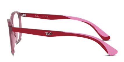 Ray-Ban RY1598 Kids Red, Clear glasses - Purple - Side View