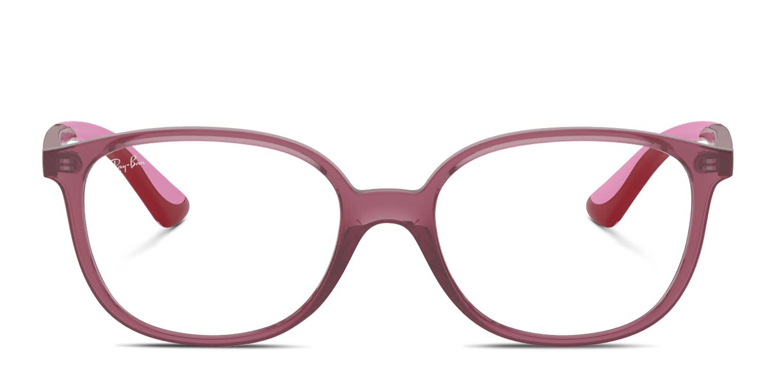 Ray-Ban RY1598 Kids Red, Clear glasses - Pink - Frontal View