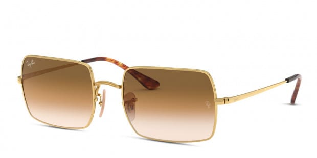 Ray-Ban RB1969 Rectangle gold frame with brown gradient