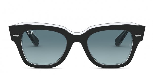 Ray-Ban RB2186 State Street Shiny Black, Clear