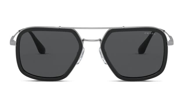 Prada PR 57XS Black, Gunmetal Prescription Sunglasses - 50% Off Lenses Prada PR 57XS Black, Gunmetal Prescription Sunglasses - 50% Off Lenses