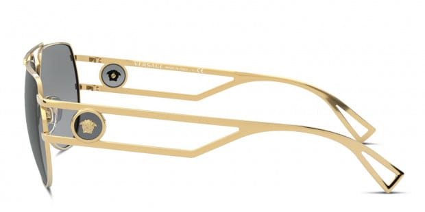 Versace VE2225 gold frame with grey lenses. Lenses provide 100 UV
