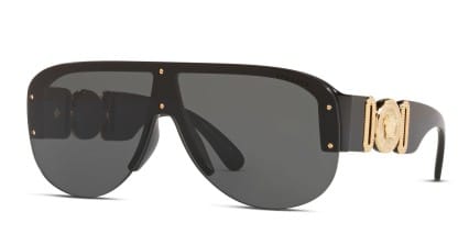 Versace VE4391 Black , Gray glasses - Black / Gray - Angle View