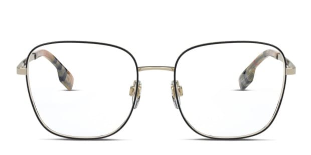 Burberry black new arrivals and gold eyeglasses