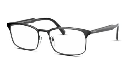 Prada PR54WV Shiny Black glasses - Shiny Black - Angle View