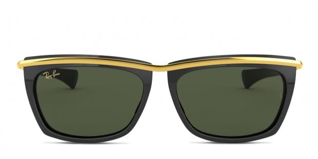 The Ray Ban Olympian II 2419 is a unique sunglasses frame crafted from high grade metal. Sporting a brow bar across the frames complemented by a lustrous metallic hue and no slip padding for a