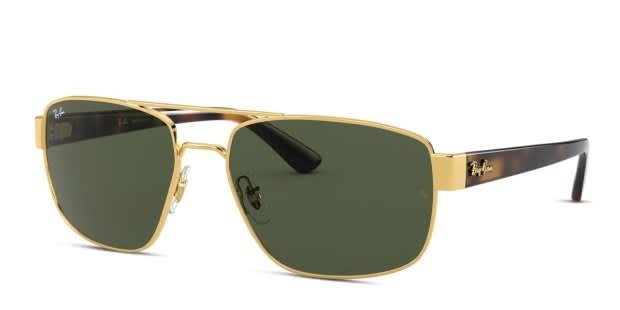 【新品未使用】Ray-Ban サングラス RB3663 ゴールド ケース付 The Ray-Ban 3663 is a flashy sunglasses frame with luxurious flair