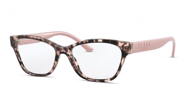 Prada PR 03WV Tortoise/Pink Eyeglasses | Includes FREE Rx Lenses