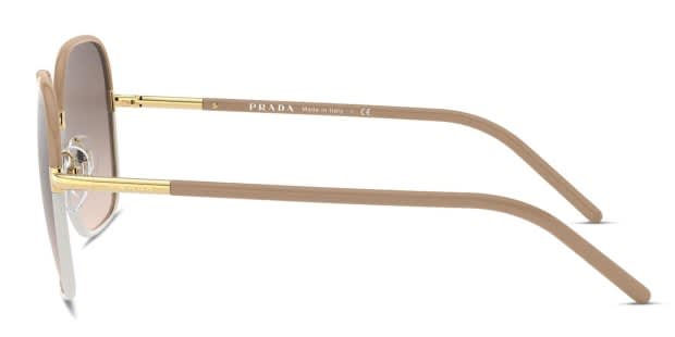 Prada PR 67XS Beige, White, Gold Prescription Sunglasses - 50% Off