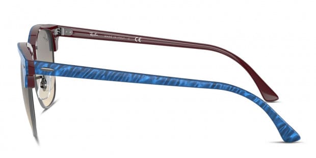Ray Ban RB3016 Clubmaster Blue Gunmetal Brown Sunglasses