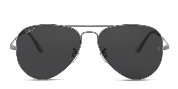 Ray Ban RB3689 Aviator Metal II Gunmetal Prescription Sunglasses