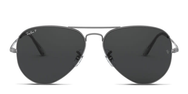 Ray ban aviator silver frame black lens clearance