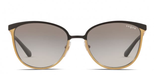 Vogue VO4002S black frame with grey gradient lenses. Lenses provide 100 UV protection